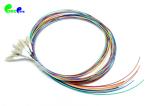 12 Colors 12F LC PC Fibre Optic Pigtail 0.9mm OM2 50 / 125μm 1.5m 900μm Loose