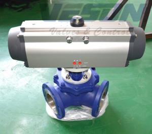 Wholesale Single / Double Acting 180 Degree Pneumatic Actuator With Two Additional Pistons from china suppliers