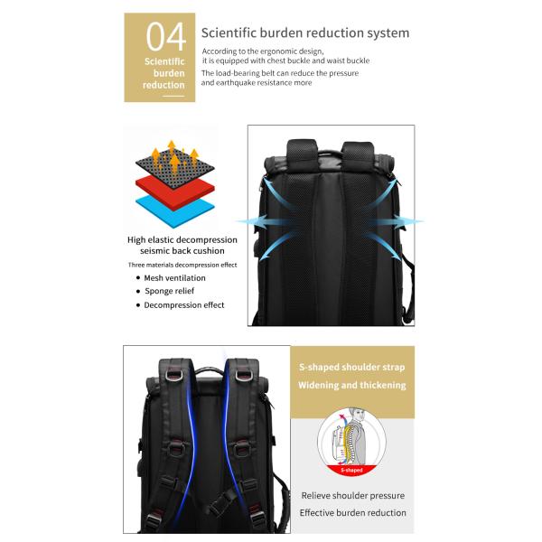 Customization Super Big Backpack For Travel Hiking Weather Resistance