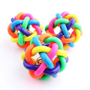 Wholesale Colorful rainbow sound toy dog toy ball pet cat bells Built from china suppliers