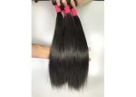 Girls Straight Peruvian Human Hair Weave / Natural Black Hair Extensions