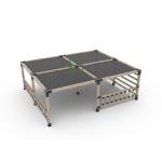 2mm Thickness Black Metal Steel Frame Pergola for Garden Corner Wood Grill