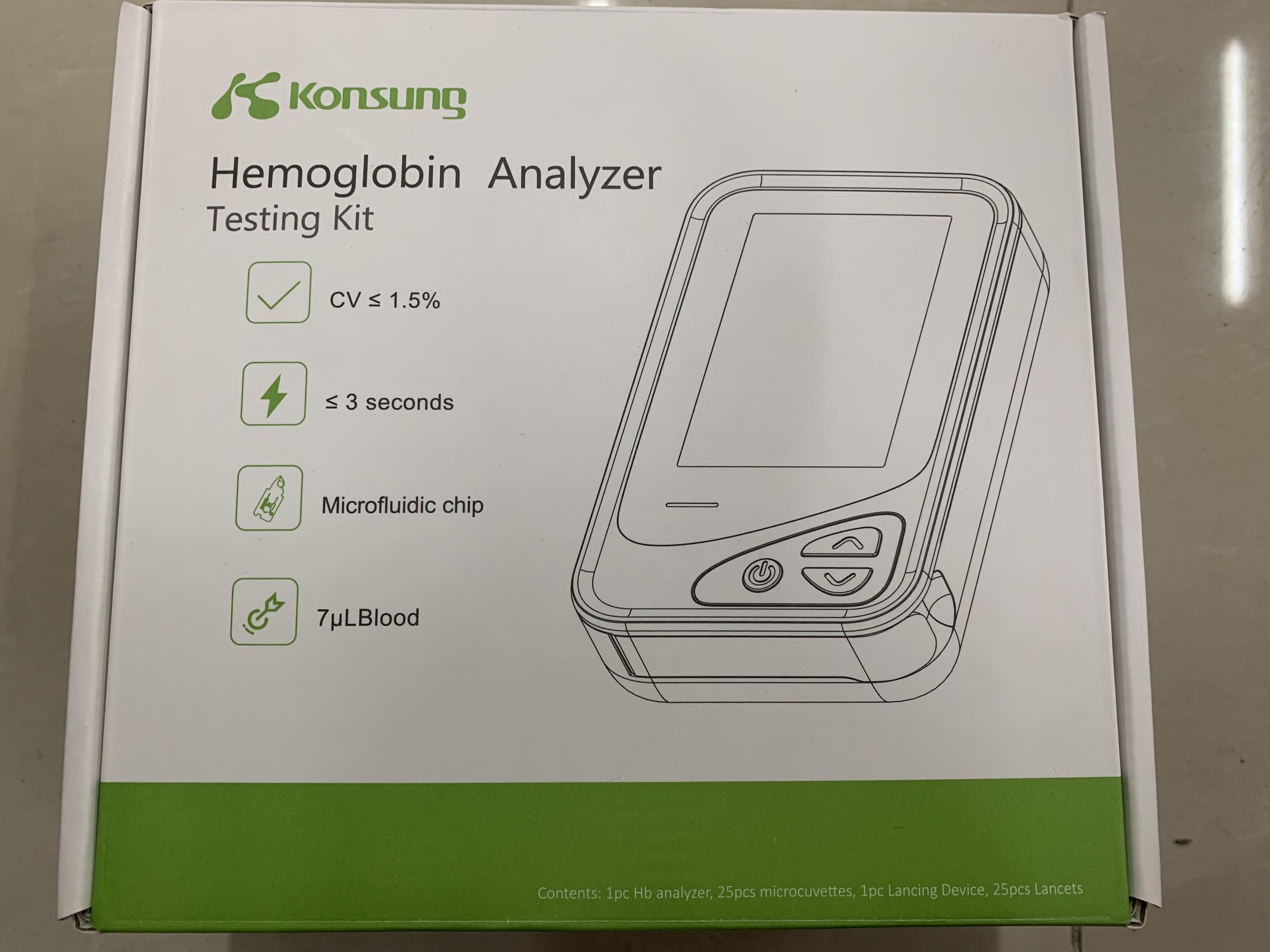 H7-3 invasive digital portable hemoglobin meter with test strips