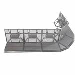 Temporary Aluminum Crowd Control Barriers Folding Packing Barricade At Concert