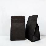 Zip Lock Flat Bottom Pouch Coffee Food Packing Kraft Paper Doypack Bag With
