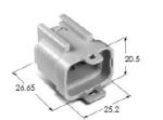 MG643047-4 Unsealed 6 Pins PBT Automotive Wire Connectors