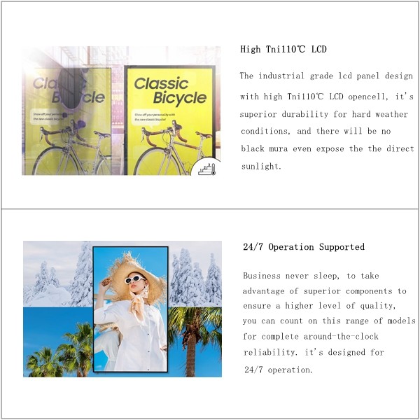 49" Sunlight Readable LCD High Brightness High Tni Lcd FHD DLED Design