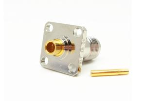 Wholesale Female TNC Bulkhead Connector 4 Holes Flange Mount RF Solder Connector from china suppliers