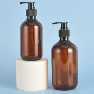 China 500ml Transparent Plastic PET Bottles For Shampoo Conditioner Hair Oil With Lotion Pump on sale