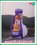 Blow Up Cartoon Characters Cute 2m - 8m Inflatable Cartoon PVC Purple White For