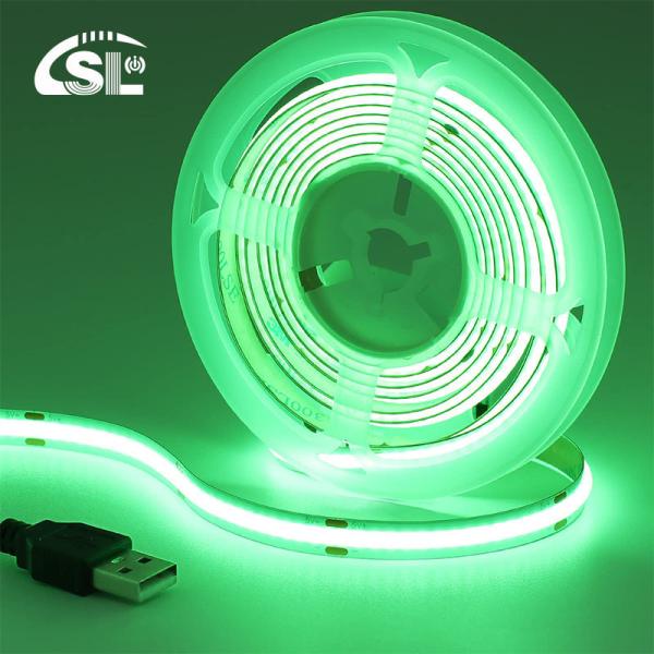 Green COB Led Strip Light 8mm 320leds 12v24v for Outdoor and Indoor Long