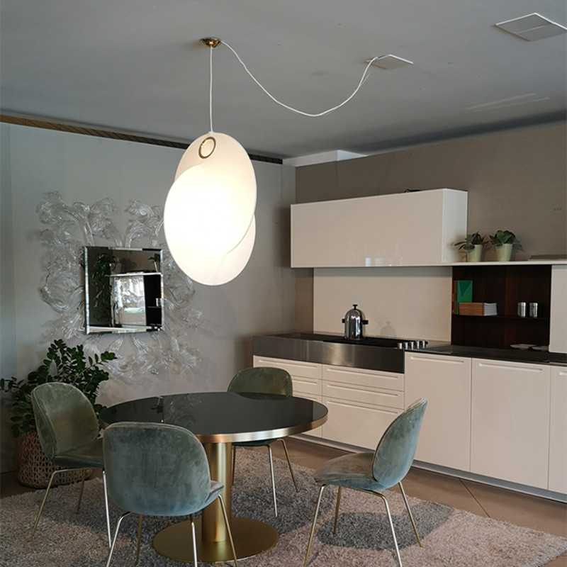 Nordic Shell Design silk lamp Simple Chandelier for Living Room Bedroom Flos Overlap Chandelier (WH-MI-351)