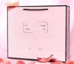 Pink Color Personalized Paper Shopping Bags Popular ODM / OEM Available
