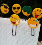 Funny Emoji Rubber PVC Bookmarks / 3d PVC Book Clips For Scenic Spot Promotional