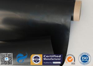 Wholesale 0.25mm Black PTFE Coated Fiberglass Fabric , Plain Weave Fiber Glass Cloth from china suppliers