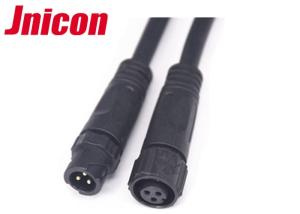 Wholesale Black Waterproof Data 3 Pin Circular Connector With 3 x 22AWG / 24 AWG Wire from china suppliers
