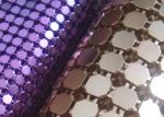 Flexible Aluminum 3mm Metal Sequin Fabric For Interior Decoration