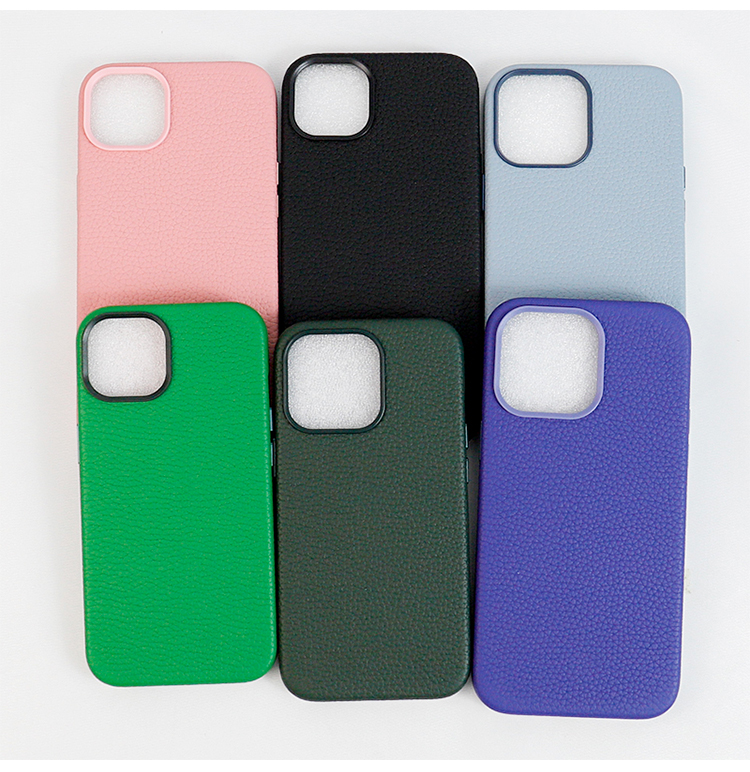 Waterproof Full Wrapped Fold Edge Pebble Grain Phone Case For Iphone 13 Pro 14pro Max