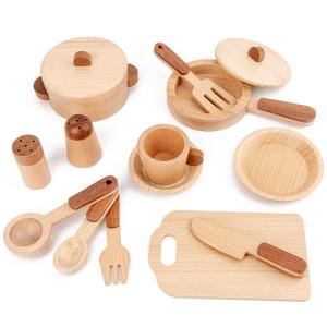Wholesale Children'S Log Wooden Kitchen Toy Set Simulation Mini Educational from china suppliers