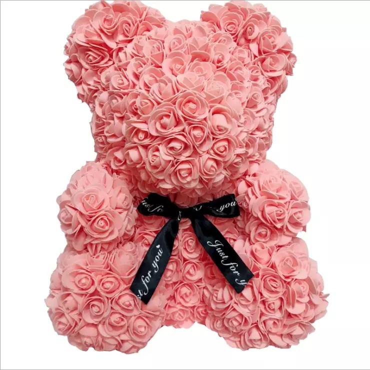 Teddy Bear with Heart Soap Roses Bear Roses Teddy Bear Christmas day gift