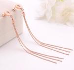 Rose Gold Stainless Steel Tassel Earrings Girs Fashion Jewelle Earring For Gifts