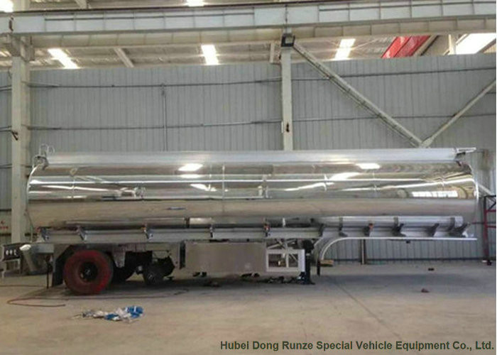 2 Axle Stainless Steel Oil Fuel Petrol Diesel Tank Semi Trailer 2 Compartments 36m3