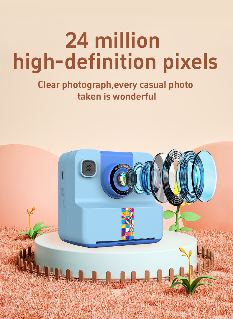 1080P Student Kid Camera High-Definition Video Recording 1300mAh Large Battery
