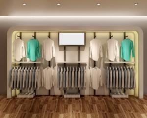 Wholesale 2400mm Height Clothing Display Racks Slatwall Clothing Display Non Corrosion from china suppliers