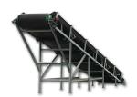 Chemicals Steep Reversible Inclined Belt Conveyor Non Deviation Lightweight