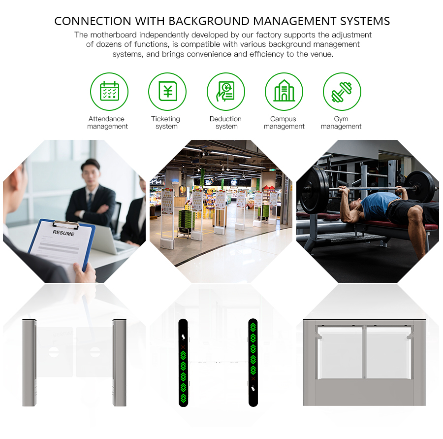 HCW CE Barrier Turnstile Gate 510mm Width Intelligent Access Control