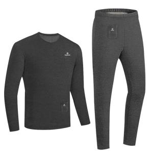 Wholesale 7.4V Rechargeable Battery Thermal Underwear Long Sleeve Magnetic Discharge Heated Underwear from china suppliers