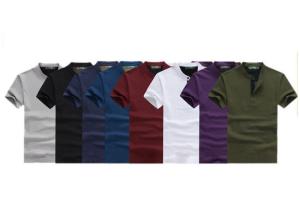 Wholesale Standing collar Men's Cotton Polo Shirts Slim Fit Stitched , Customized Polo T Shirts from china suppliers