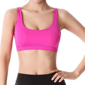 Wholesale Fashionable Breathable Strappy Cross Back Sexy Padded Yoga Sport Bra for Women from china suppliers