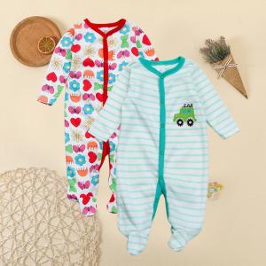 Wholesale Top quality soft cotton print baby onesie footed romper wholesale from china suppliers