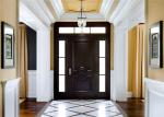 House Main Solid Wood Doors EPE Inside Durable Frame With Front Grill Designs