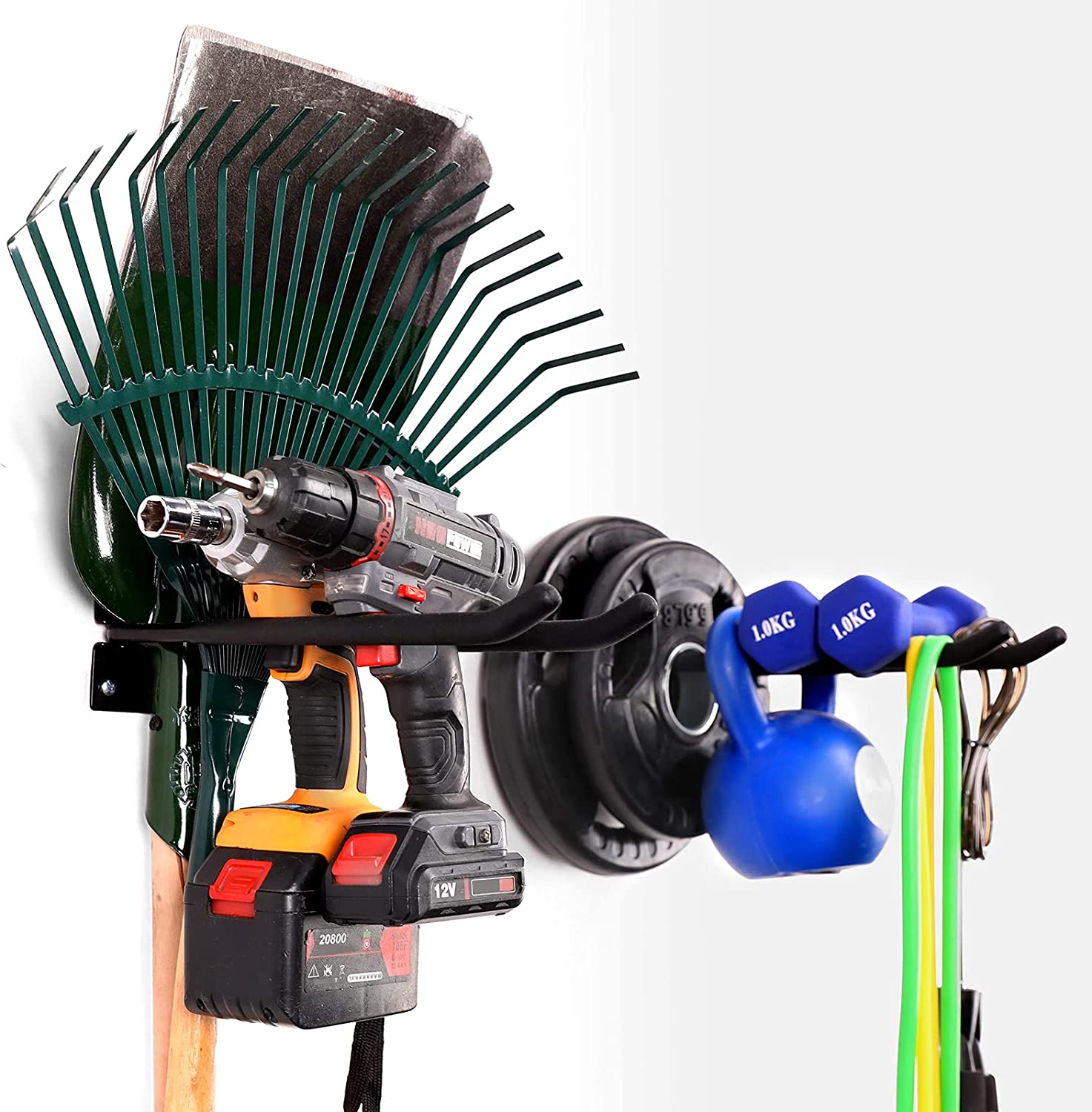Flexible Hose Support Items Heavy Duty Garage Hooks for Car Tires Power Tools and Bikes