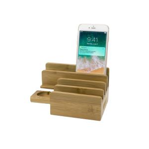 Wholesale Bamboo Charging Station Dock for 3/4/5 Ports USB Charger,Desktop Docking Station Organizer for Cellphone,Smart Watch,Tablet from china suppliers