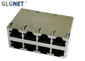 Wholesale Multiple Port Rj45 POE Magjack 1G 0.2mm Brass Shield Material 2x4 Stacked from china suppliers