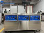 High Frequency Ultrasonic Cleaner 3 Soak Tanks for Industrial Metal Belt 20-95C