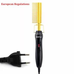 Wholesale Household Hot Hair Straightener Ceramic Electric Hair Straightening Comb Curling Iron Heated Brush from china suppliers