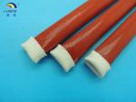 Red ID 10MM Expandable Braided Sleeving Coated with Silicone Resin -60℃ ~ 180℃