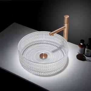 Wholesale 12mm Thickness Glass Vessel Basins Crystal Clear Sink No Leakage from china suppliers
