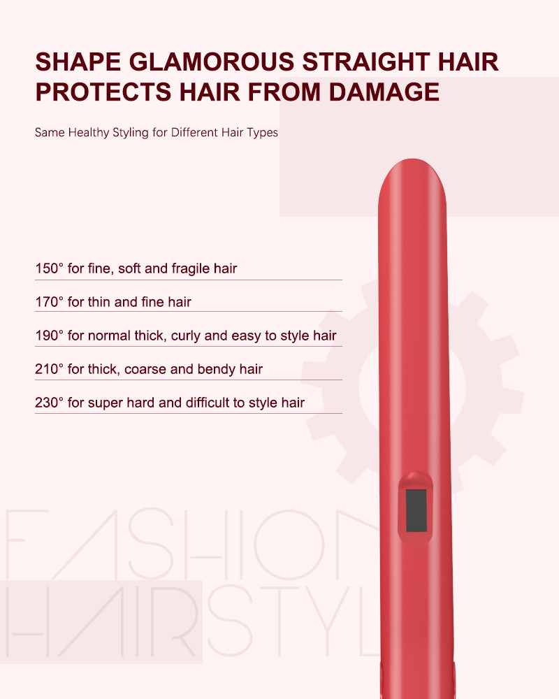 45W Ceramic Flat Iron Hair Straightener 3D Floating Titanium Plates Household