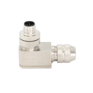 Wholesale M12 Angled Circular Connector 4 Pin Male Full Metal Field-assembled Contact from china suppliers