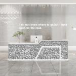 Mail packing N stainless steel cashier desk for hotel beauty salon and clothing