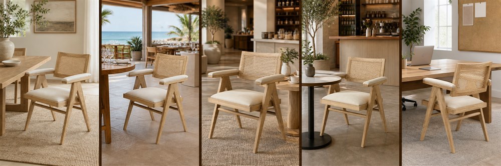 Natural Cane Back Dining Armchair CYC-031-NTL