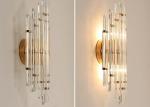 AC 220V 40W LED Minimalist 230*500mm Black Crystal Wall Lights