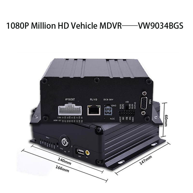 1080P H.264 AHD 256GB 4CH Car Mobile DVR GPS SD Card Bus Truck Car Recorder