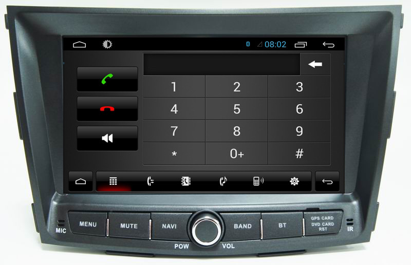 Ouchuangbo 8 inch digital screen car dvd android 6.0 for Ssangyong Tivolan with 1080P HD video decode playing
