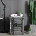 Coffee Bar Hotel Square Iron Shipping Container End Table Customized